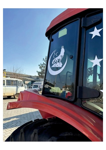 Üç Hilal Bozkurt Sticker Araba Kamyon,traktör Sticker