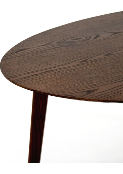 Henlow Koyu Meşe Oval Yemek Masası modelleri