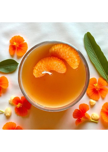 Orange Blossom ( Portakal Çiçeği) Kokulu Mum – Portakal Dilimli Dekoratif Mum 1 Adet fiyatları