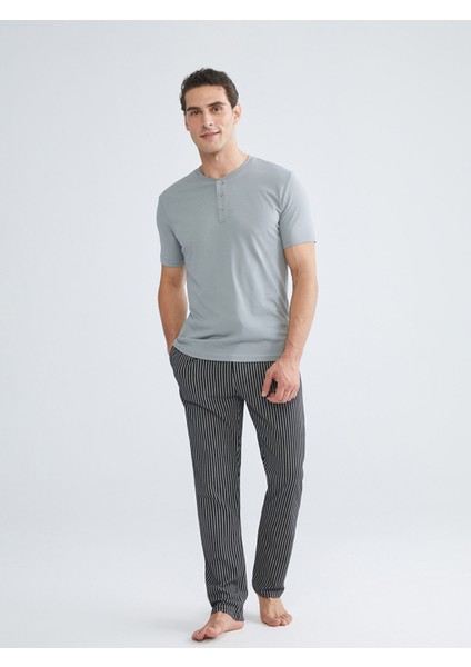 Yeni Sezon Standart Kalıp Erkek Pijama Takımı