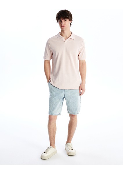 Yeni Sezon Polo Yaka Kısa Kollu Erkek Dokulu Tişört fiyatları