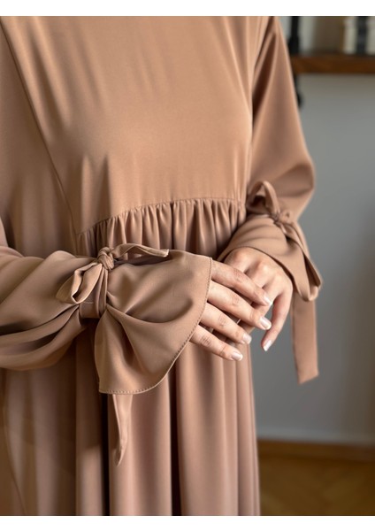 Camel Kol Bağlamalı Oversize Elbise 1001 fiyatları