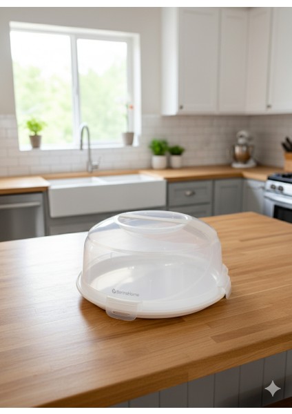 Kilitli Kapaklı Kek ve Pasta Fanusu 34 cm Büyük Boy – 7 Litre Krem Renk | Taşınabilir, Bpa Free, Bulaşık Makinesine Uygun fırsatları