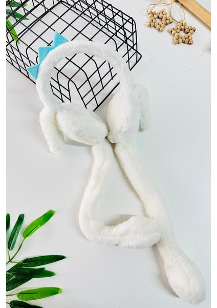 Dino Detaylı Pelüş Kız Çocuk kulaklık - Beyaz modelleri