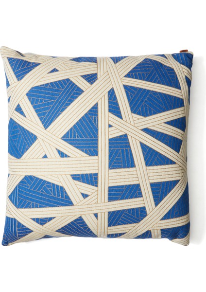Nastri Mavi Beyaz 60X60 cm Dekoratif Yastık