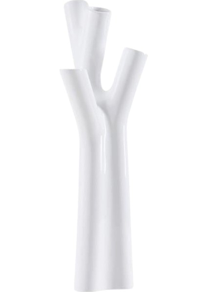 Roseau White Seramik Küçük Boy Vazo 20 cm