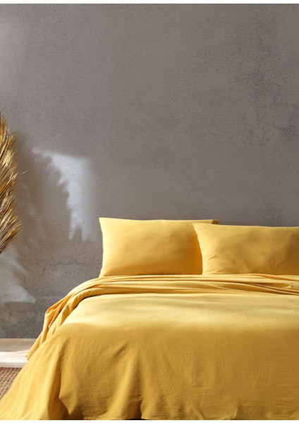 Bürümcük Mango Sarı Çarşaf Seti 270X310 cm fiyatları