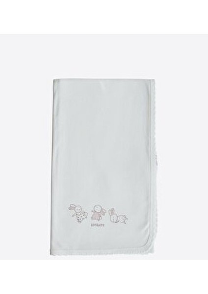 Organik New Basic Çift Kat Battaniye Ekru