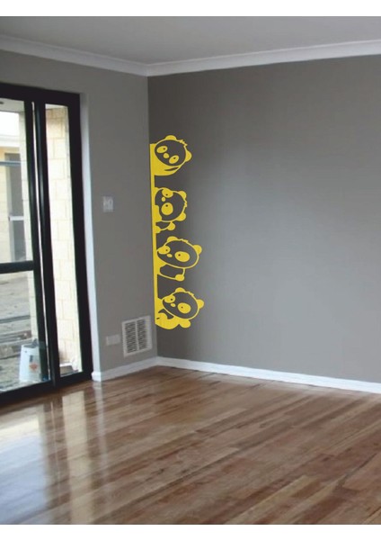 Pandalar Kapı Sticker - Home Sticker - Dolap Veya Duvar Sticker Seti 120X30