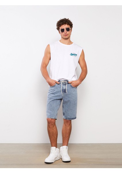 Yeni Sezon Standart Kalıp Erkek Jean Şort