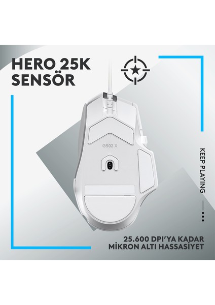 G502 x Kablolu Oyuncu Mouse 910-006147 fırsatları