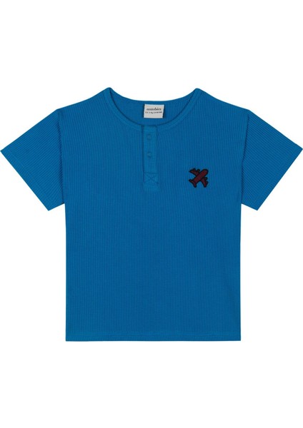 Mavi Waffle Şortlu T-Shirt Şort Erkek Çocuk 2'li Set fiyatları