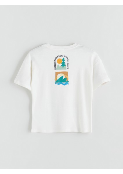 Yeni Sezon Bisiklet Yaka Baskılı Erkek Çocuk Tişört