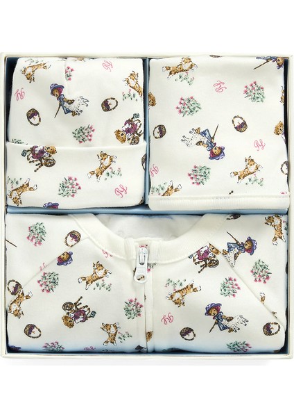 Çok Renkli Desenli Kız Bebek 3lü Set fiyatları