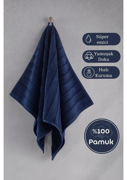 Pamuk Tekli Havlu Jakarlı Karna Premıum Venna - 50 x 90 indirimleri