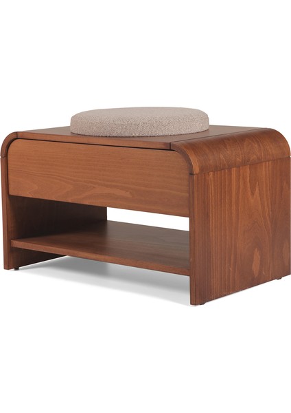 Buu Bench Açık Kahve Ahşap Puf