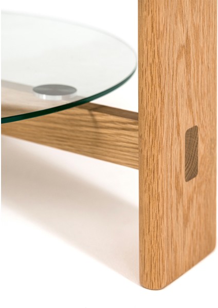 Vasso Camlı Natürel Meşe Orta Sehpa fırsatları