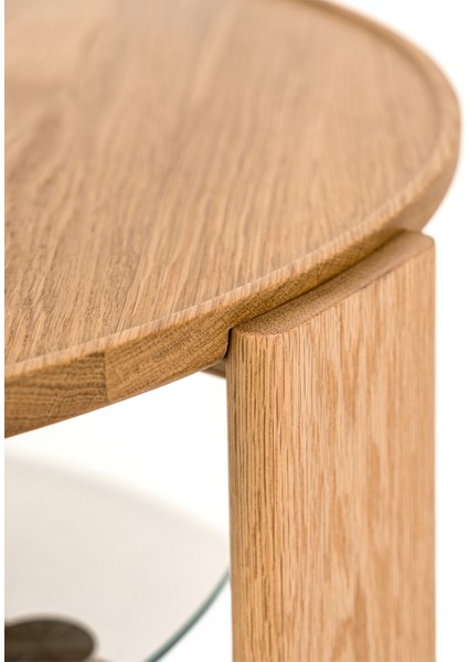 Vasso Camlı Natürel Meşe Orta Sehpa indirimleri