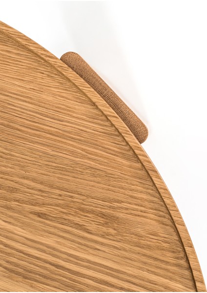 Vasso Camlı Natürel Meşe Orta Sehpa