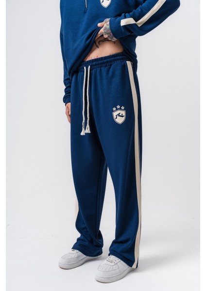 Erkek Şerit Detaylı Modal Baggy Eşofman Altı Lacivert fiyatları