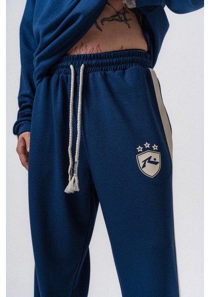 Erkek Şerit Detaylı Modal Baggy Eşofman Altı Lacivert indirimleri