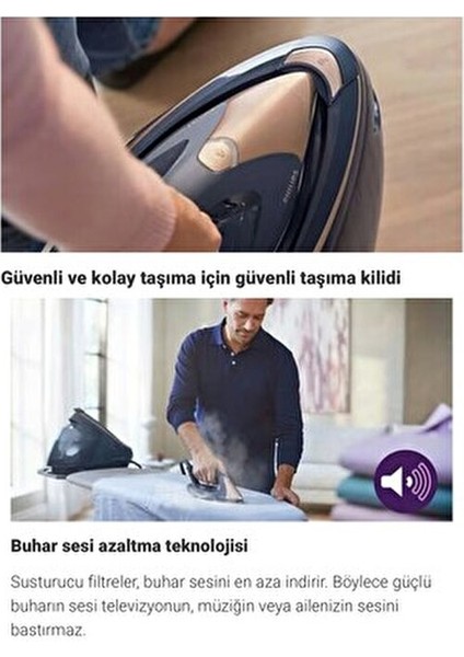 9000 Serisi Taban Kameralı Buhar Kazanlı Ütü | Ütülediğiniz Kumaşı Bilen Tek Ütü | Hafif Ütü 3100W fırsatları