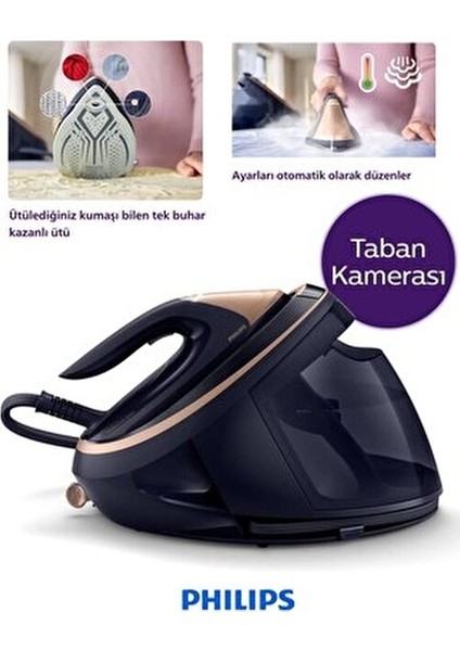 9000 Serisi Taban Kameralı Buhar Kazanlı Ütü | Ütülediğiniz Kumaşı Bilen Tek Ütü | Hafif Ütü 3100W