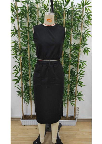 Kadın Iki Iplik Crop Etek Ikili Takım fırsatları