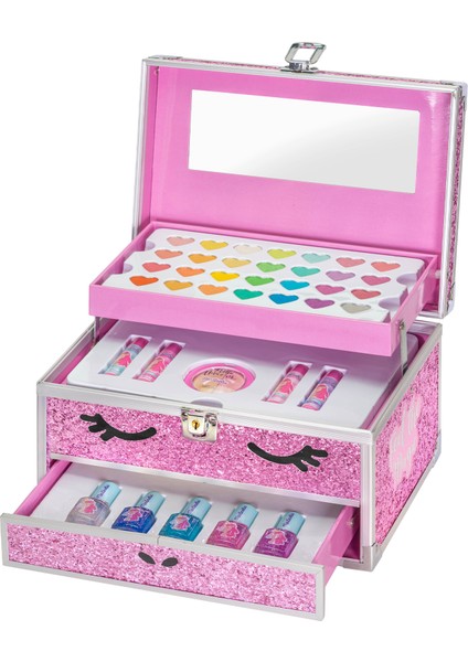 Büyük Boy Pırıltılı Kız Çocuk Makyaj Seti Kutusu fiyatları
