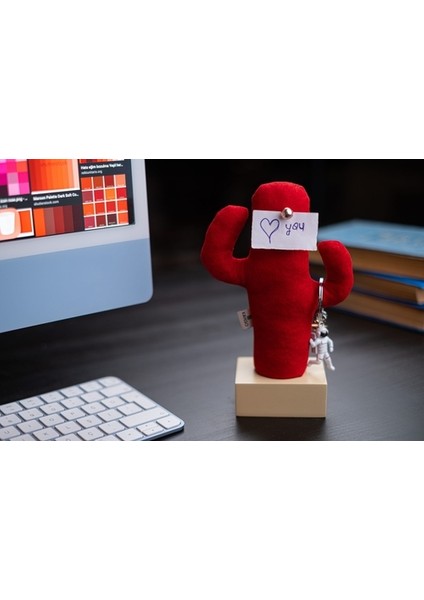 Kayigo Woody Krem Üçlü Ofis Seti - Kırmızı Cactus indirimleri