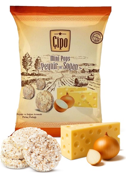 Çipo Peynir ve Soğan Aromalı Pirinç Patlağı 60 G x 3 Paket (Glütensiz & Vegan) modelleri