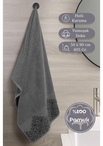 Pamuk Tekli Havlu Jakarlı Karna Home Klover - 50 x 90 fiyatları