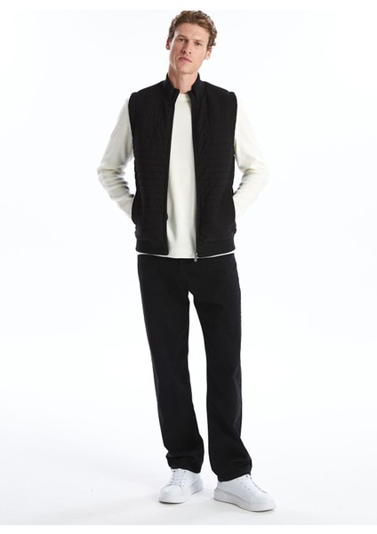 Yeni Sezon Standart Kalıp Dik Yaka Erkek Triko Yelek modelleri