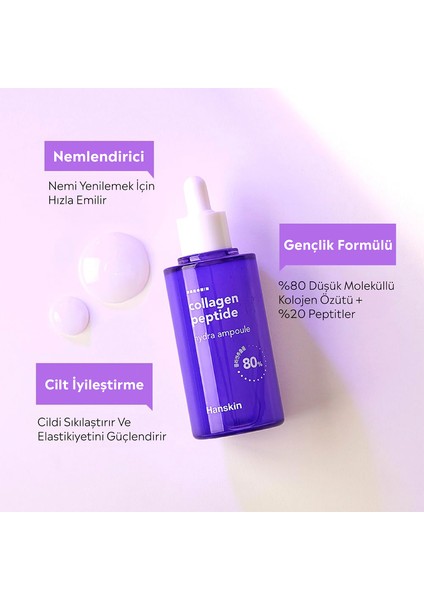 Collagen Peptide Hydra Yaşlanma Karşıtı Ampul Yüz Serumu 90 ml fırsatları