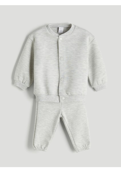Yeni Sezon Bisiklet Yaka Erkek Bebek Hırka ve Eşofman Altı