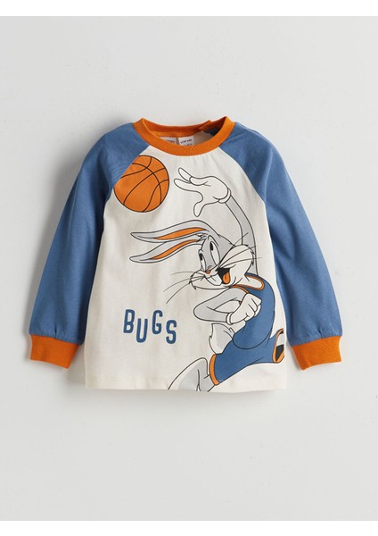 Yeni Sezon Bugs Bunny Baskılı Erkek Bebek Pijama Takım fiyatları