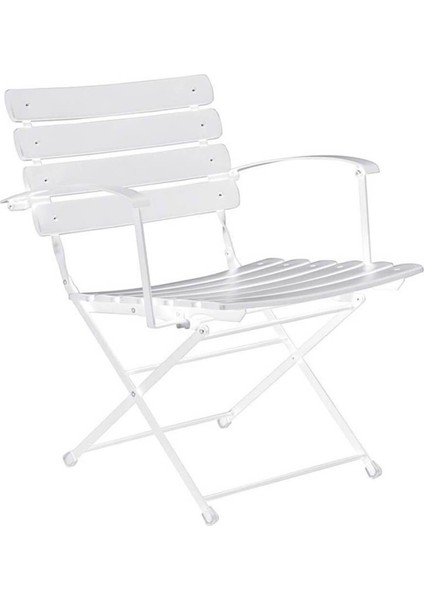 Arc En Ciel Matt White Çelik Katlanır Dinlenme Koltuğu
