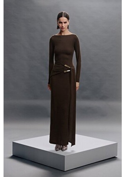 Düğüm Detaylı Triko Elbise - Exclusive Collection modelleri