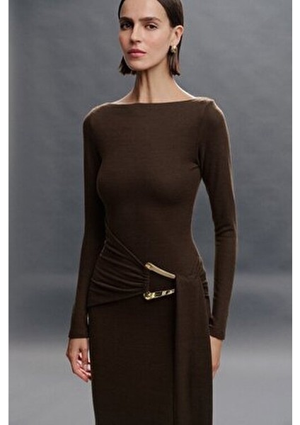 Düğüm Detaylı Triko Elbise - Exclusive Collection fırsatları