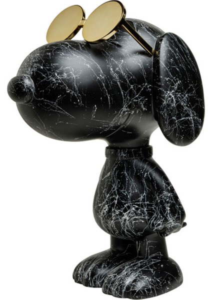Snoopy Sun Graf Siyah Gold Heykel