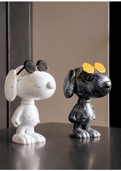 Snoopy Sun Graf Siyah Gold Heykel fiyatları