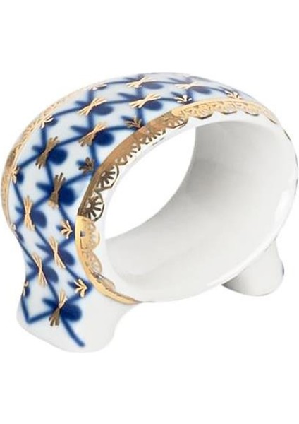 Cobalt Net Mavi Porselen Peçete Yüzüğü fiyatları