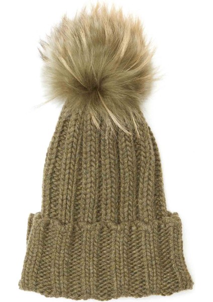 Haki Kadın Kaşmir Bere