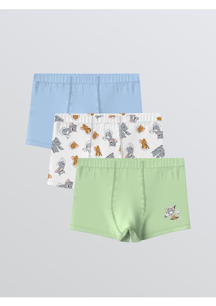 Yeni Sezon Tom & Jerry Lisanslı Erkek Çocuk Boxer 3'lü