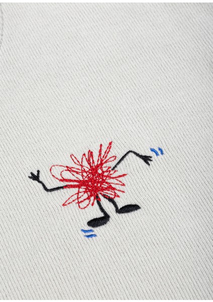 Funny Scribble Nakışlı Gri Uzun Kollu Erkek Çocuk Sweatshirt modelleri