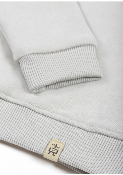 Funny Scribble Nakışlı Gri Uzun Kollu Erkek Çocuk Sweatshirt fırsatları