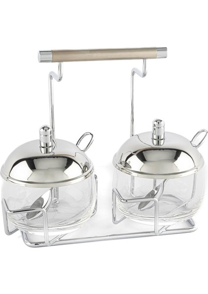 Perle Çelik Standlı 2'li Reçellik Seti