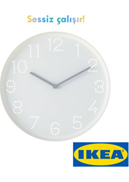 Tromma Duvar Saati | Beyaz Renk | Sessiz Çalışan Saat | 25 cm modelleri