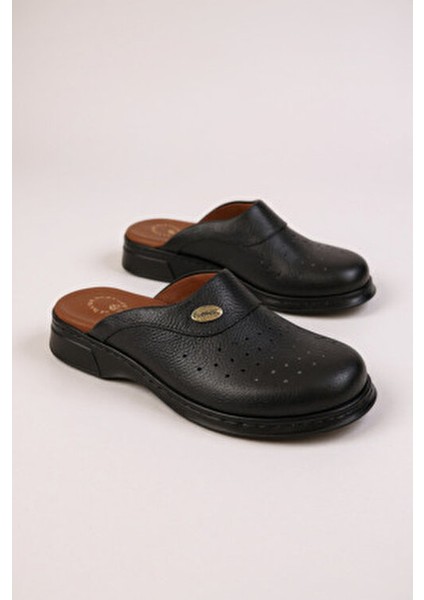 Hipokrat HP650 Hakiki Deri Ortopedik Sabo Terlik Doktor Hastane Aşçı Iş Terliği indirimleri