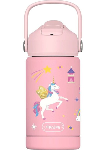 Flipsip Golden Horn Çelik Çocuk Suluk Termos 360 ml